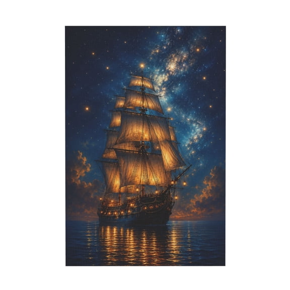 Vintage Nautical Sailboat Ocean Seascape Canvas Wall Art For Living Room 12*18in