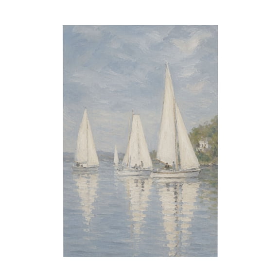 Vintage Nautical Sailboat Seascape Canvas Wall Art for Living Room Bedroom Office 12*18in