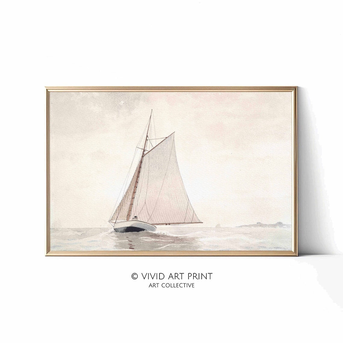 Vintage Nautical Sailing 19th Century Maritime Wall Art, Coastal Living ...