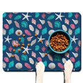 thumbnail image 1 of Vintage Nautical Summer Dog Food Mat – Beach Marine Pet Feeding Mat 24x32, Non-Slip, Absorbent, Quick Dry, Waterproof, Easy Clean, 1 of 4