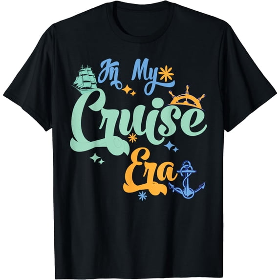 Vintage Nautical in My Cruise Era Retro Summer Vacation Trip T-Shirt