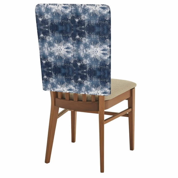 Vintage Navy Blue Ocean Chair Covers Set of 1 Country Nautical Coastal Sea Starfish Shell Coral Chair Back Covers Stretch Removable Washable Slipcovers Protector for Dining Room Kitchen Party Decor