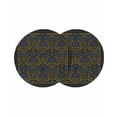 thumbnail image 1 of Vintage Navy Blue Roses Round 13 Inch Placemats Set of 2, Abstract Art Floral Green Leaves HeatResistant Non Slip Place Mats for Dining Table, Wipeable Braided Kitchen Table Mats for Housewarming, 1 of 9
