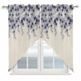 thumbnail image 1 of Vintage Navy Blue Roses Swag Curtains for Kitchen/Bedroom/Living Room, Spring Floral Elegant Pastoral Retro Art Scalloped Curtains 63 Inch Long, Window Swag Topper Curtains Valances 2 Panels 36"x63", 1 of 8