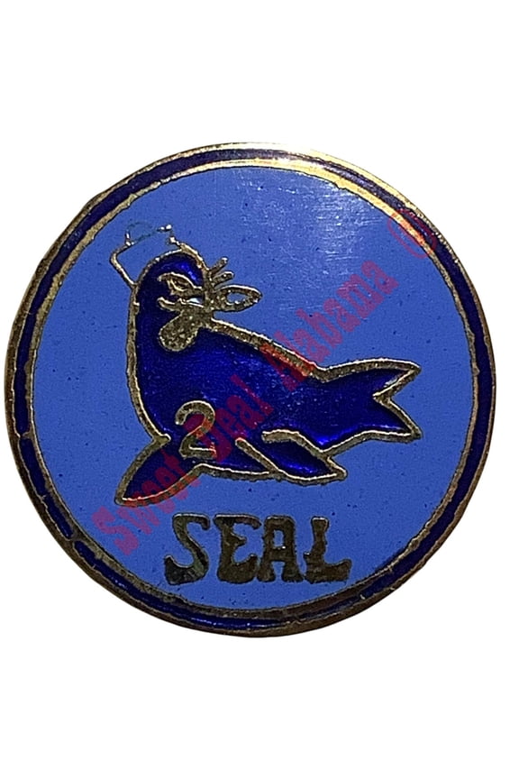 Vintage Navy Seals Team 2 (Two) Hat, Lapel or Tie Pin, 1" Diameter