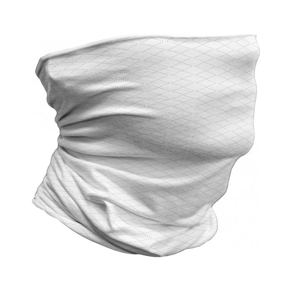 Vintage Neck Gaiter, Modern Dotted Squares, Unisex, Grey White, by Ambesonne