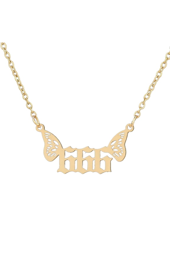 Vintage Necklace – Retro Jewelry for Women Jewelry Stainless Steel Women Light Angel Number Pendant Necklace 000 999