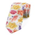 thumbnail image 1 of Vintage Necktie, Bloom Art and Hummingbirds, Dress Tie, 3.7", Salmon Blue Violet, by Ambesonne, 1 of 3