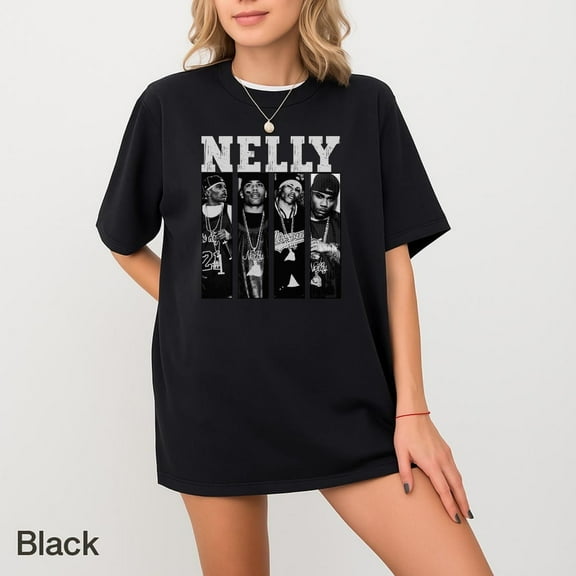 Vintage Nelly T-Shirt, Nelly Shirt, 90s Hip Hop Graphic Tee, Oversized Rap Music Shirt, Streetwear Fan Gift for Men & Women,Black Color,Size 3XL