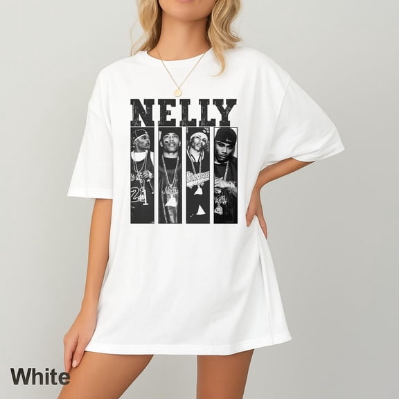 Vintage Nelly T-Shirt, Nelly Shirt, 90s Hip Hop Graphic Tee, Oversized Rap Music Shirt, Streetwear Fan Gift for Men & Women,White Color,Size 2XL