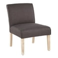 thumbnail image 1 of Vintage Neo Contemporary Accent Chair in White Washed Wooden Legs and Grey Fabric by LumiSource, 1 of 7