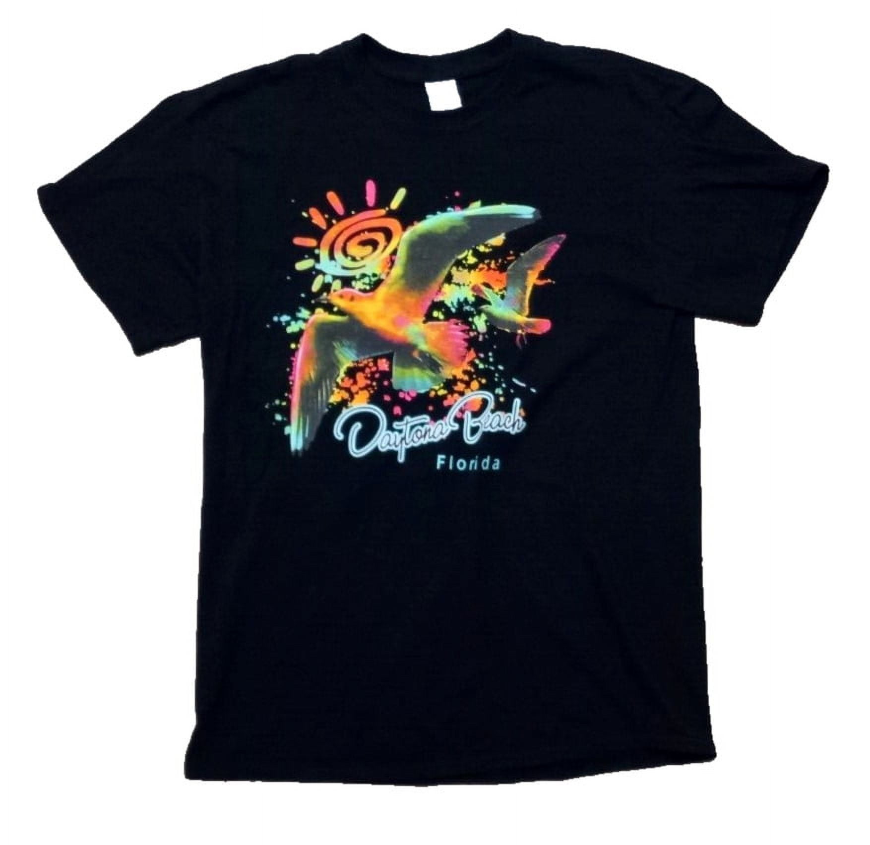 Vintage Neon Daytona Beach TShirt 80s90s Spring Break Black Med
