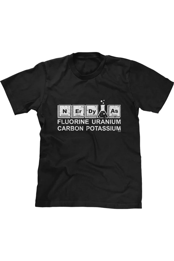 Vintage Nerdy As Fluorine Uranium Carbon Potassium Chemistry Joke Funny Humor Mens Tee - Perfect Gifts For Everyone