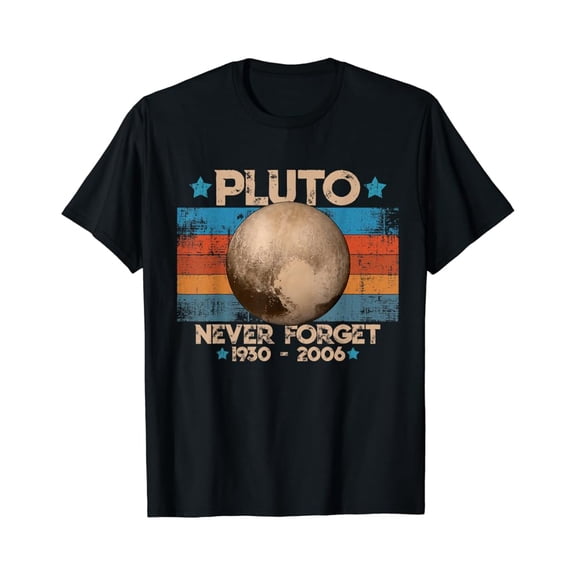 Vintage Never Forget Pluto Funny Astronomy Space Graphic T-Shirt