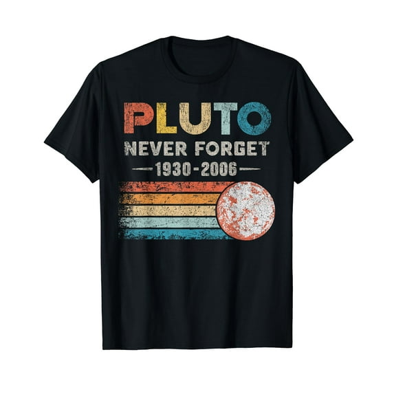 Vintage Never Forget Pluto Funny Retro Astronomy Space Men Vintage Mystery T-Shirt
