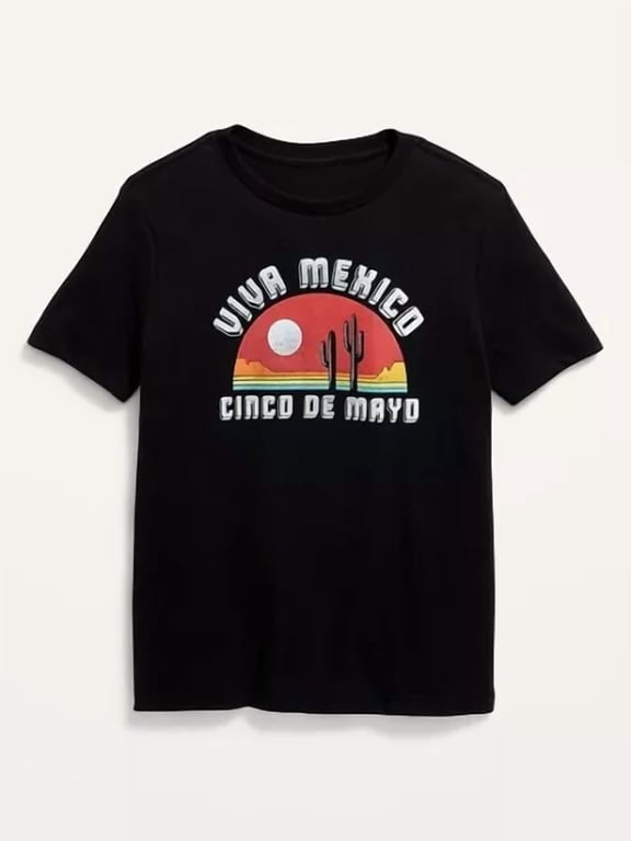 Vintage New Boy`S Size 10-12 * Old Navy * Graphic Viva Mexico Cinco De Mayo TshirtBirthday Gifts