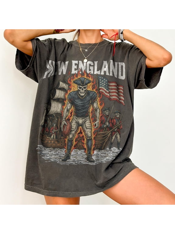 Vintage New England Football Shirt, Patriots Tee, Retro 90s Game Day T-Shirt, Old School Football Merch