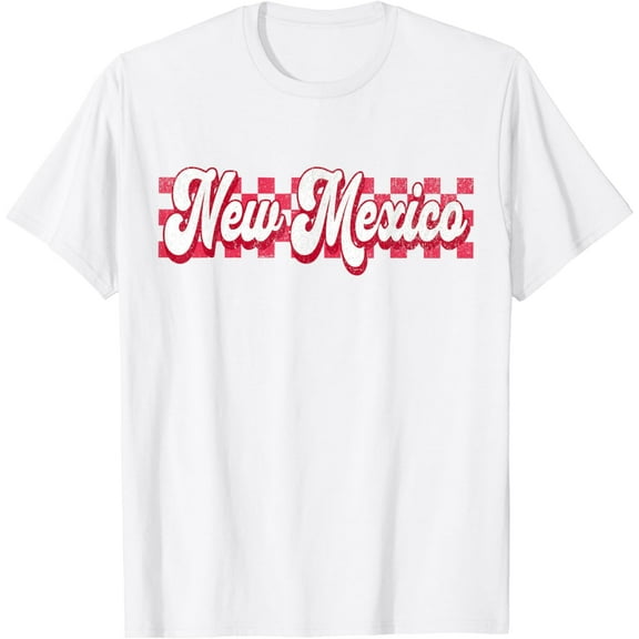 Vintage New Mexico Checkered Flag Retro New Mexico T-Shirt