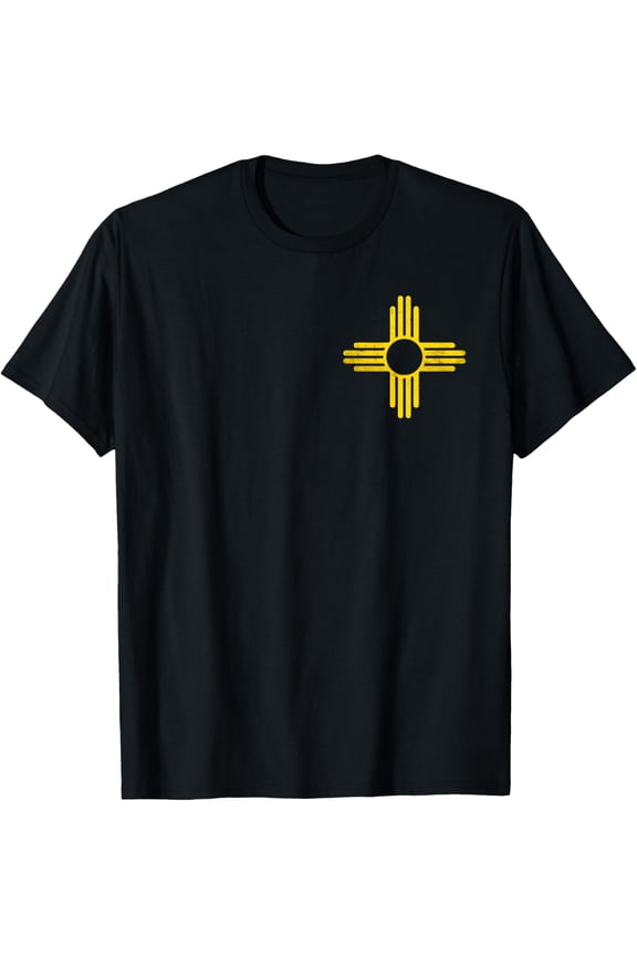 Vintage New Mexico Flag Yellow Zia Sun Symbol T-Shirt