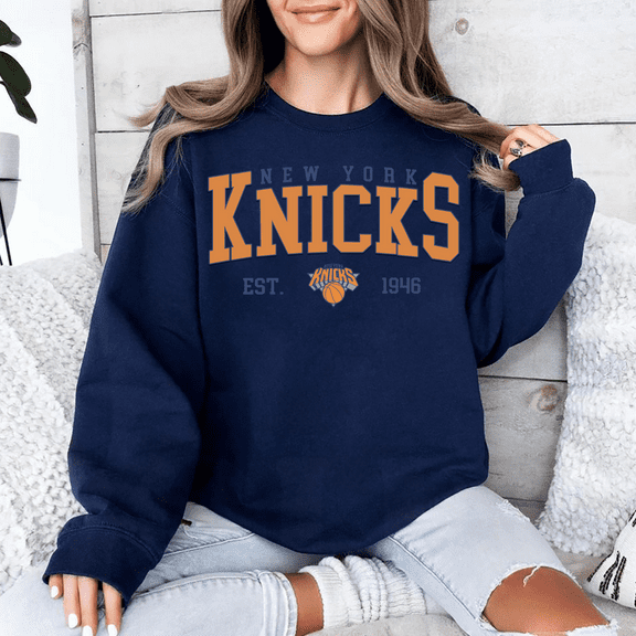 Vintage New York Basketball Sweatshirt | Retro Est.1946 NY Game Day Shirt | Basketball Fan Crewneck Pullover