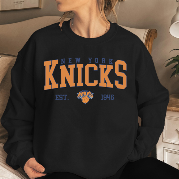 Vintage New York Basketball Sweatshirt | Retro Est.1946 NY Game Day Shirt | Basketball Fan Crewneck Pullover