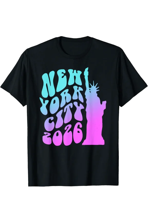 Vintage New York City 2026 Trip Usa Holiday Vacay Girls T-Shirt Size S-5XL