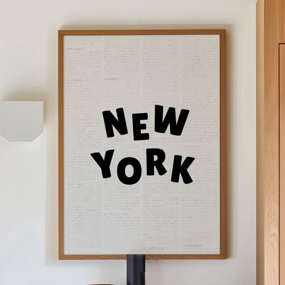 Vintage New York City Art NYC Newsletter Wall Art, Stretched Canvas 8x10in