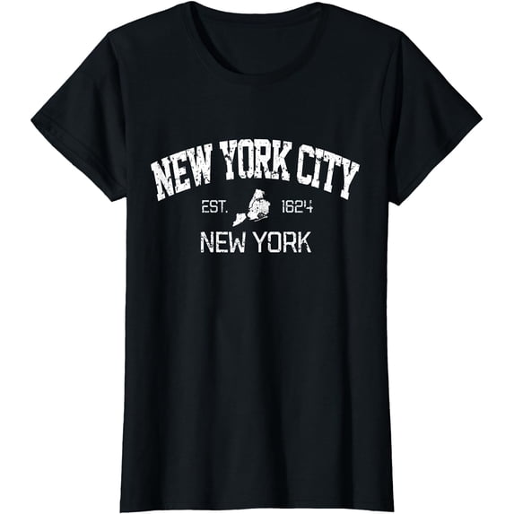Vintage New York City EST 1624 Souvenir Gift T-Shirt