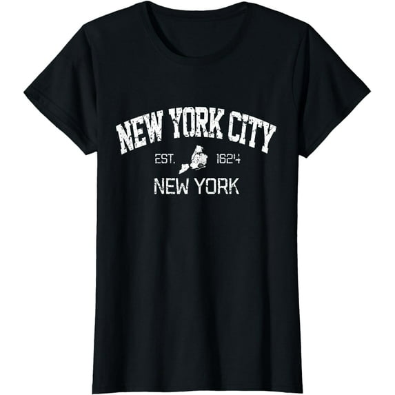 Vintage New York City EST 1624 Souvenir Gift T-Shirt