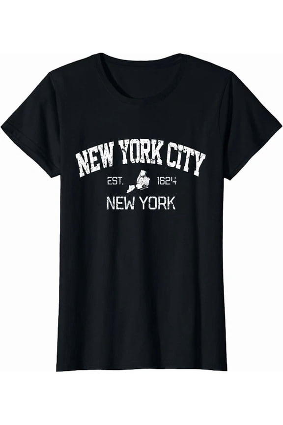 Vintage New York City Est 1624 Souvenir Map Gift T-Shirt, Unisex T-Shirt