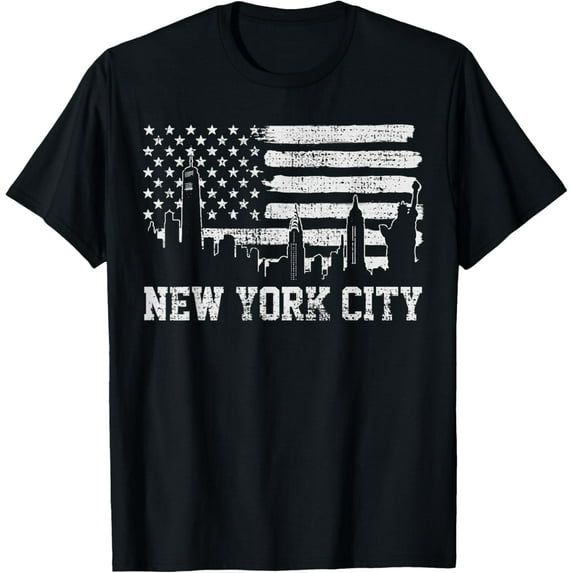 Vintage New York City NYC Big Apple Trip T-ShirtMen and women, Black T-shirt, size: Extra large