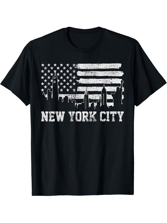 Vintage New York City NYC Big Apple Trip T-ShirtMen and women, Black T-shirt, size: Extra large