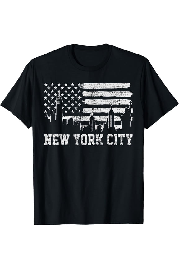 Vintage New York City NYC Big Apple Trip T-ShirtMen and women, Black T-shirt, size: Extra large
