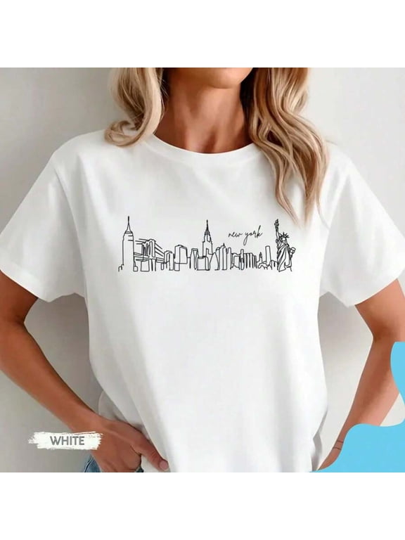 Vintage New York City Shirt Retro NYC Tee Big Apple Varsity Style Manhattan Aesthetic New York City