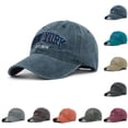 thumbnail image 1 of Vintage New York Embroidered Baseball Cap with Distressed Washed Finish and Adjustable Strapback Black, 1 of 4
