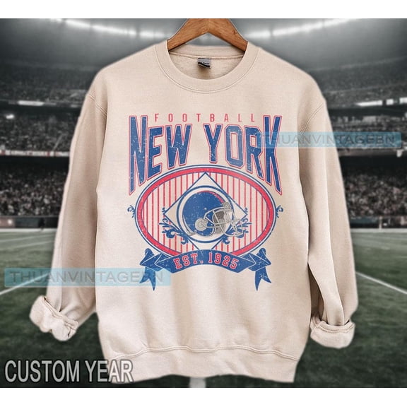 Vintage New York Football sweatshirt crewneck, New York Football Fan Tee