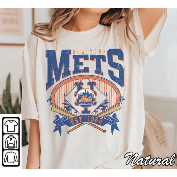 Vintage New York T-shirt, New York Baseball Shirt, Natural Color, Size S