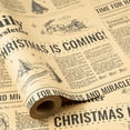 thumbnail image 1 of Vintage Newspaper Christmas Wrapping Paper Roll, Mini Roll, CHRISTMAS IS COMING Headline with Christmas Tree and Festive Design, Fun Kraft Gift Wrap for Holiday Party, 17 Inches x 16.4 Feet, 1 of 9