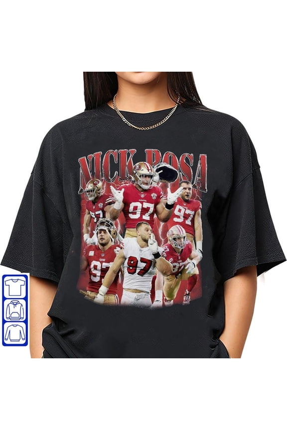 Vintage Nick Bosa shirt, Football shirt, Classic 90s Graphic Tee, Unisex, Vintage Bootleg, Gift, Retro