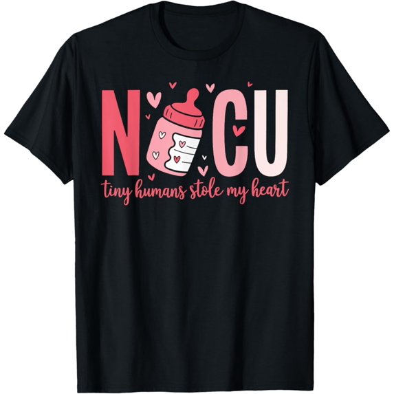 Vintage Nicu Nurse Tiny Humans Stole My Heart Valentine'S Day T-Shirt Size S-5Xl Best Birthday Gifts