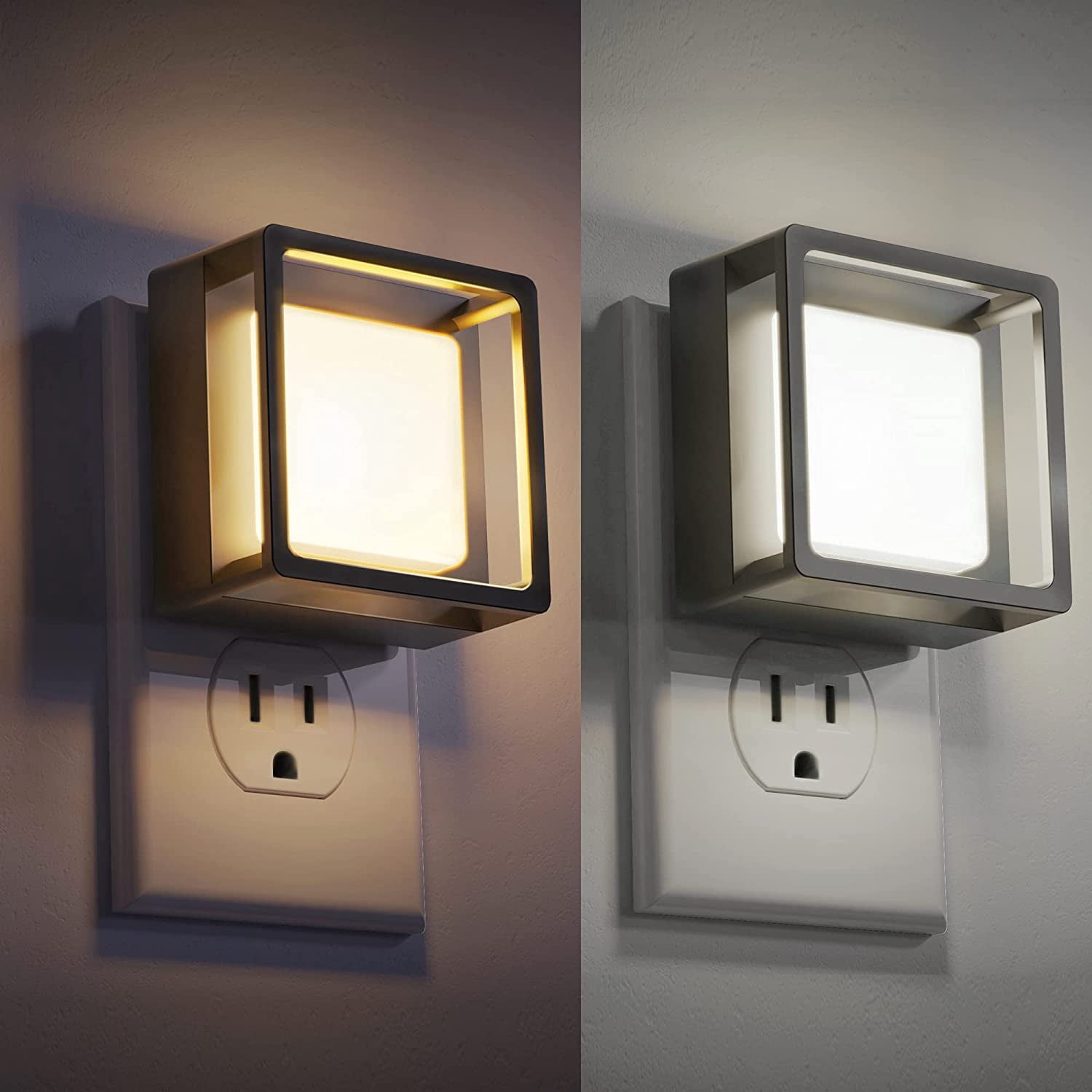 Vintage Night Light, LED Night Lights Plug Into Wall [4 Pack] with Dusk-to-Dawn Sensor, Dimmable Nightlights, Adjustable Brightness for Bathroom, Hallway, Bedroom,Kids Room,Stairway