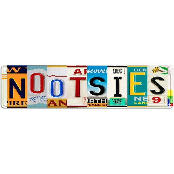 Vintage Nootsies Street Sign Metal Tin Sign for Wall Art 16x4 inches