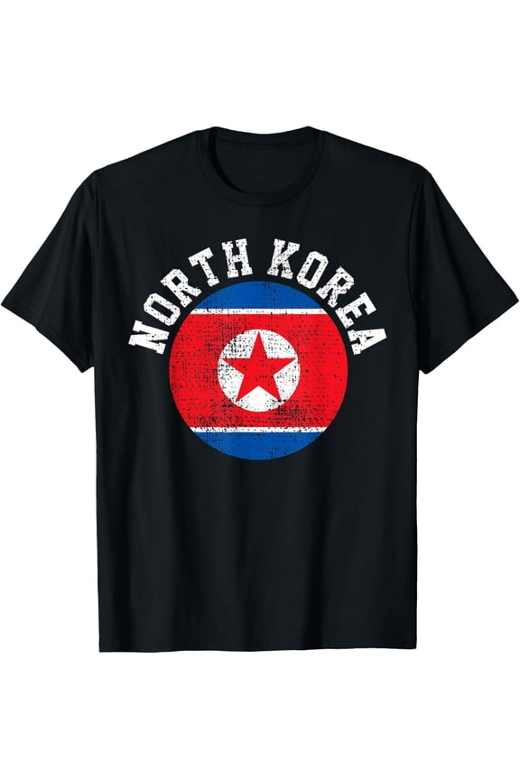 Vintage North Korea Flag Pride Statement T-Shirt
