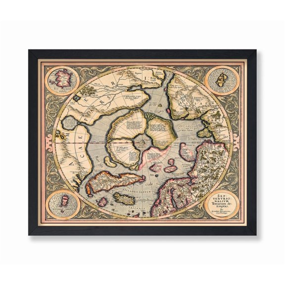 Vintage North Pole Map Print Historical Decor For Office Library Perfect Gift For Travel Enthusiasts