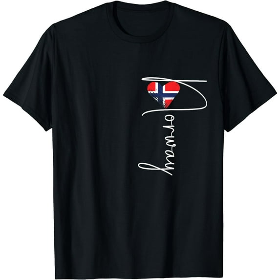 Vintage Norway flag, Norway Heart, Norway trip 2024 T-Shirt