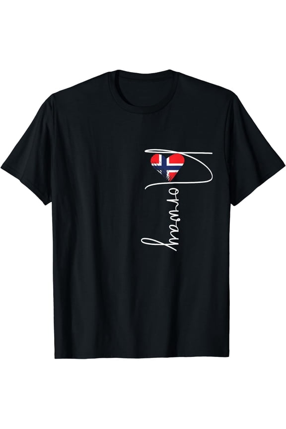Vintage Norway flag, Norway Heart, Norway trip 2024 T-Shirt