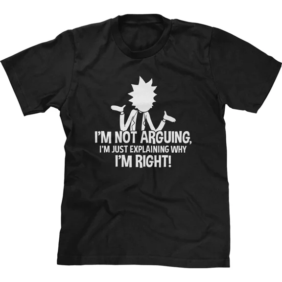 Vintage Not Arguing Funny Comedy Party Tv Quotes Scifi Comic Con Morty Cartoon Mens Tee - Perfect Gifts For Everyone