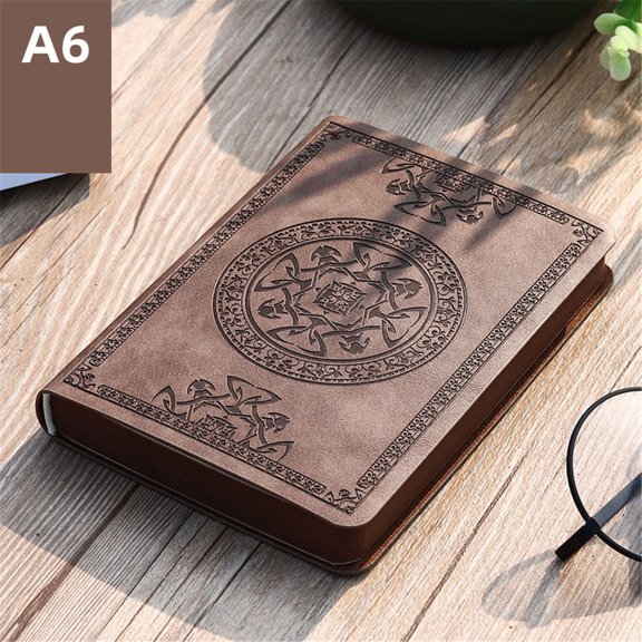 Retro Leather Journal Notebook Thicken Notepad Planner Sketchpad for Women Men
