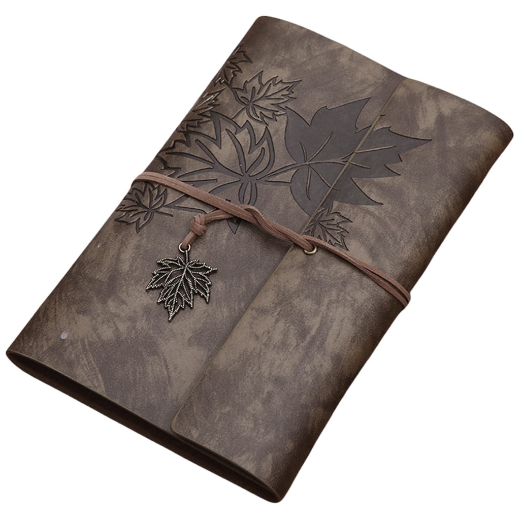 PU Leather Journal Notebook 160 Unlined Pages Refillable Vintage Sketchbook