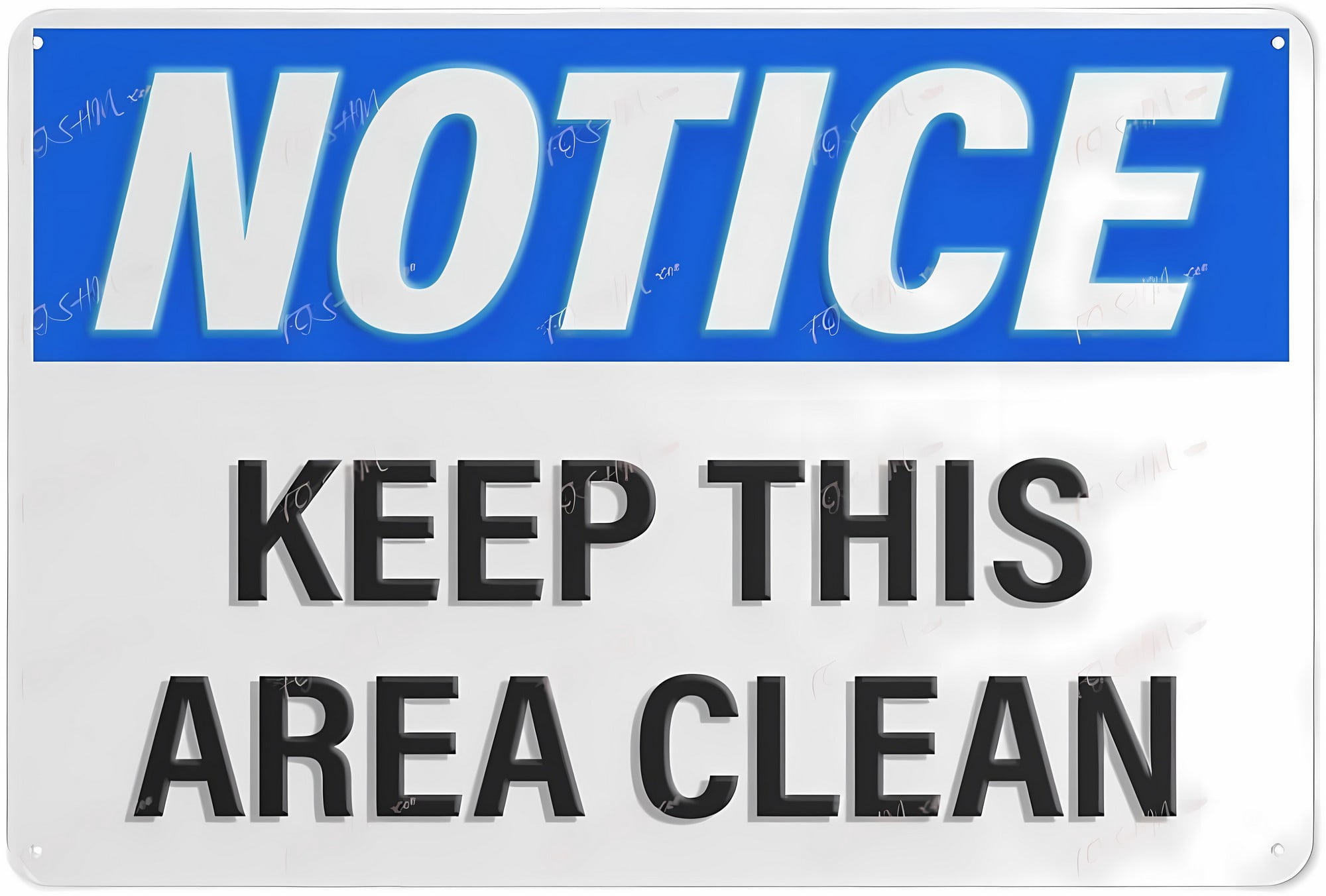 Sign Cleaness Vintage Notice Keep This Area Clean Tin Sign 8